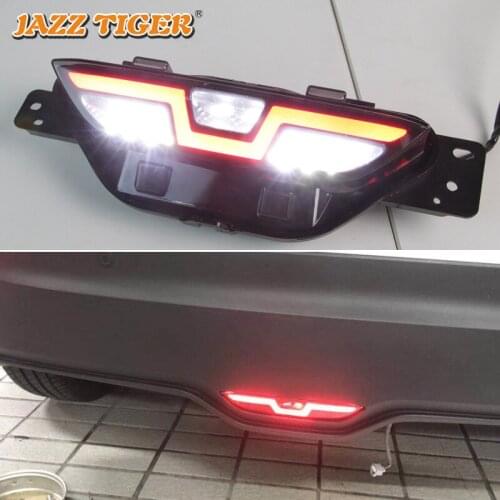 1PCS 3-in-1 Functions LED Bumper Light Rear Fog Lamp Brake Light Turn Signal Light Reflector For Toyota CHR C-HR 2016 - 2020