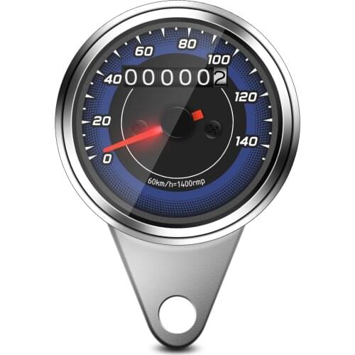 1pc Universal Motorcycle Odometer Motorbike Speedometer Gauge KM/H Speedo Meter Easy Installation And Simple Operation