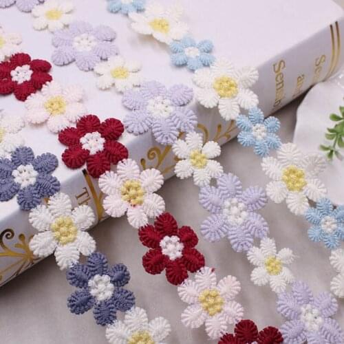 1Yard/Lot Flower Pearl Beaded Embroidered Lace Ribbon Trim Beaded Fringe African Fabric Clothing Handicraft Accessories Supplies