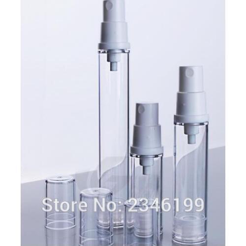 15ML Plastic Bottle, Airless Tube With Spray Head With No Snore Piece Cosmetic Toner Container, 50pcs/lot