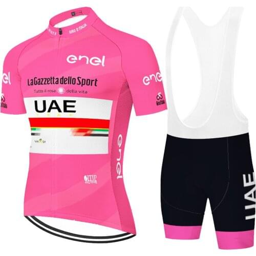 Team UAE cycling set summer Breathable quick dry 20D gel pad cycling shorts MEN conjunto ciclismo