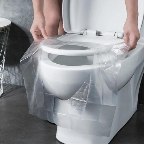 50Pc Disposable Toilet Seat Cover Mat Portable Waterproof Safety Toilet Seat Pad For Travel/Camping /Hotel Bathroom Accessiories