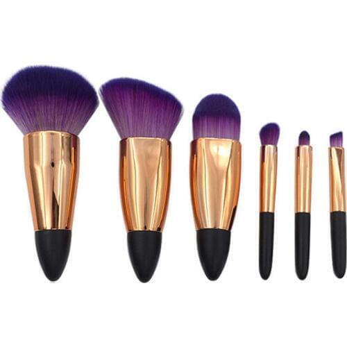 6pcs/set Portable Makeup Brush Set Foundations Eyeshadow Lip Powder Blush Brushes Makeup Cosmetics Tools Brochas Maquillaje