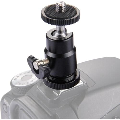 1/4" Hot Shoe Adapter Mount Vlog Camera Ball Head Hot Shoe for Light LCD Monitors Flash Photography Studio DSLR Cam Accessories