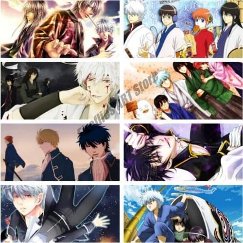Diamond Painting Gintama Japan Anime 5D Diamond Embroidery Full Square&Round Mosaic Cross Stitch Kits Kids Home Decor Gift
