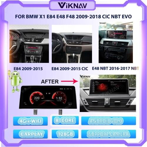 10.25 Inch Car Radio For BMW X1 E84 E48 F48 2009-2018 CIC NBT EVO 8 Core Android 10.0 GPS Navigation DVD Multimedia Player