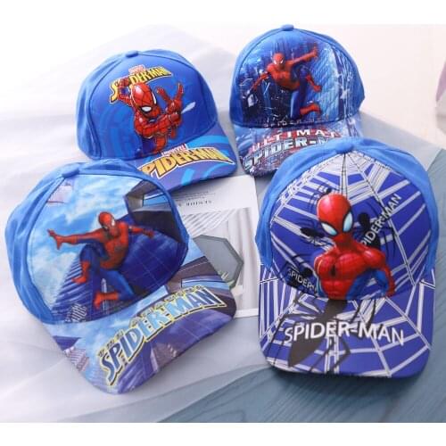 Disney Mickey Mouse Children Cap Cartoon Marvel Spiderman Baseball Caps Bucket Hat Cute Girls Boys Hip Hop Fashion Sunhat Cap