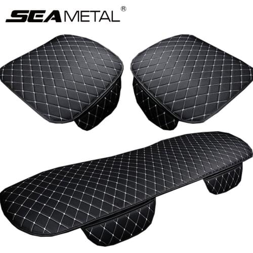 Automobiles Seat Covers PU Leather Car Seat Cover Universal Interior Auto Cushion Mats Set Chair Carpets Car Styling Accessories