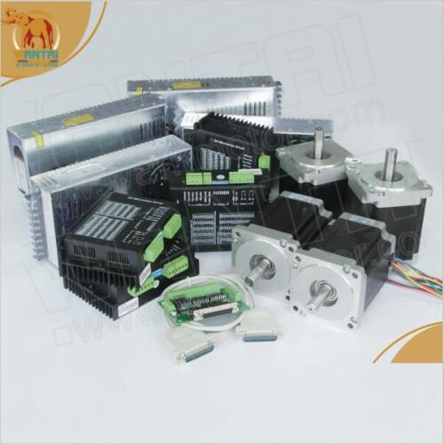 Ship Worldwide!!!! 4 Axis Nema 34 Wantai Stepper Motor dual Shafts 1600oz-in, 3.5A & 80VDC,7.8A Foam Mill Cutter Engraver