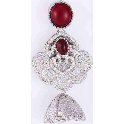 Jewelry Findings Elegant Heart Silver Color Mermaid Micro Pave Zircon Connector Flower Charms For Necklace Jewelry Making