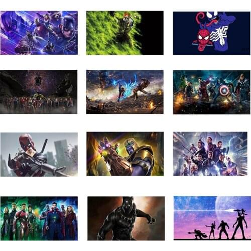 Superhero Canvas Animated Comics Surprise Poster Prints Captain America Hulk Family Mural Childrens Birthday Gift
