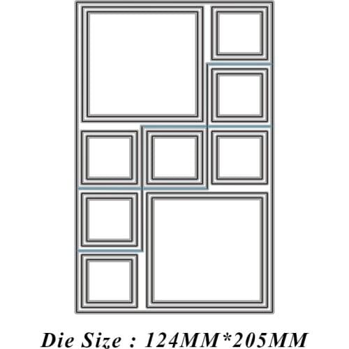 Agency Card Framework Metal Cutting Dies Scrapbook Paper Craft Knife Mould Stencils 2021 New Making Die Cuts