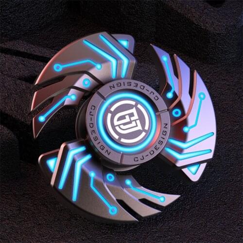 Flames Multifunctional Luminous Fidget Spinner Removable Metal Hand Spinner Desktop Fingertip Gyro Office Stress Relief Toys