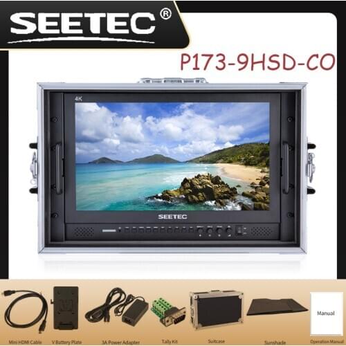 Seetec monitor 17.3" Aluminum Design monitor full hd 1920×1080 P173-9HSD-CO Broadcast Director camera monitor HDMI 3G-SDI