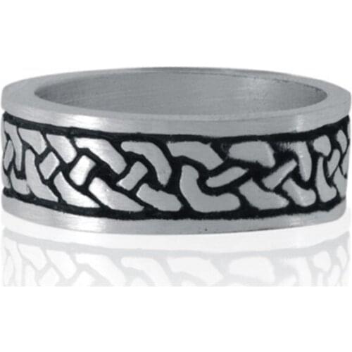 Pure tin cold wind does not fade ring mens trend transfer ring ring trend ins style mens ring