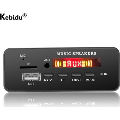 BT5.0 Music Receiver Bluetooth MP3 Player Decoder Board Car Kit FM Radio TF USB 3.5 Mm AUX Audio Recorder With Remote Control