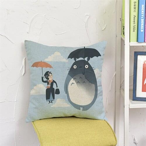 Hot Sale Japanese Cartoon Style Sofa Throw Pillows Pillowcase Pokemon Comic Kids Room Decorative Cotton Linen Cushion 45x45cm