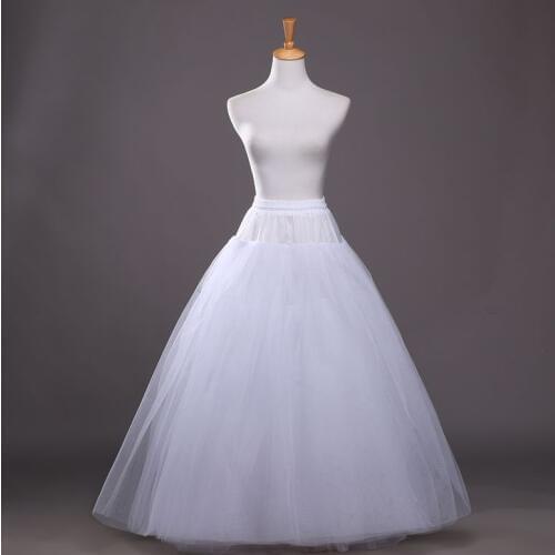 2018 New Four Layers Petticoat Long Tulle Skirts Womens Underskirt For Wedding Dress Lolita