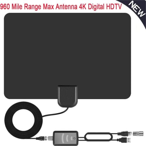 2021 New Indoor 960 Miles Digital Antena TV Aerial Amplified HDTV Antenna 4K DVB-T2 Freeview isdb-tb Local Channel Broadcast