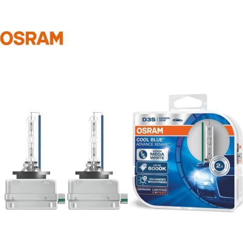 OSRAM D3S 66340CBA HCB Xenon HID Cool Blue Advance Duo Box 6000K Mega White Car Bulbs Xenon Headlight Auto Original Lamps, Pair