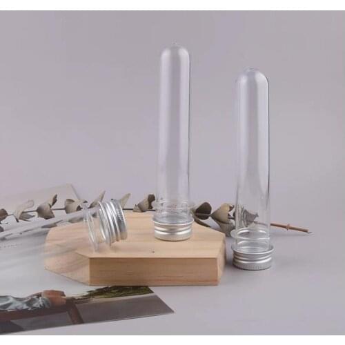 30-100ml Plastic Test Tube Bottle With Screw Cap Bottle Aluminum Cap Packing Tube With Pressure Sensitive Seal Candy Capsule