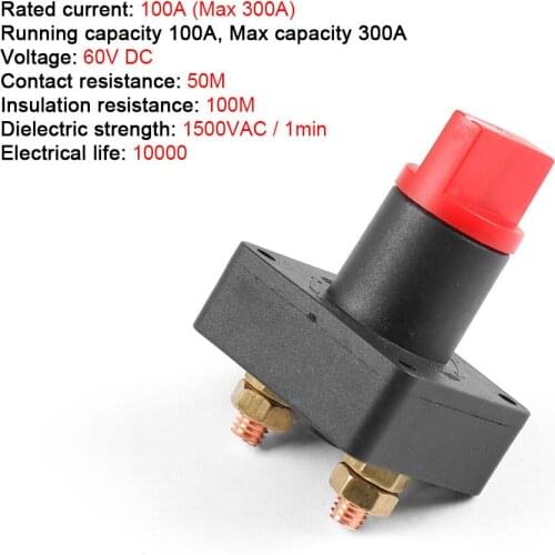 Plastic Battery Disconnect Switch Cut Light weight ON-OFF Off Switch 100M