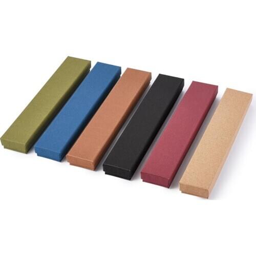 12pcs/set Rectangle Necklace Bracelet Jewelry Gift Box Packaging Cardboard Boxes Jewellery Case Display Box Simple Style