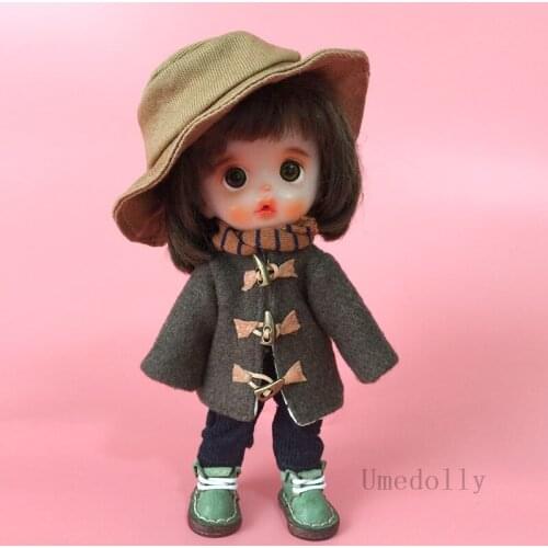 Cute Obitsu 11 Dolls Plush Coat Clothing Winter Outfits for OB11,1/12 BJD Doll Clothes Accessories