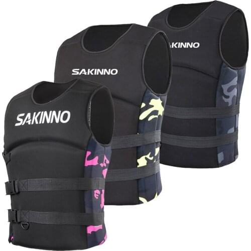 Adult Life Vest Buoyancy Swimming Boating Skiing Drifting Vest Survival Suit Neoprene Life Jacket for Adult Children S -XXXL