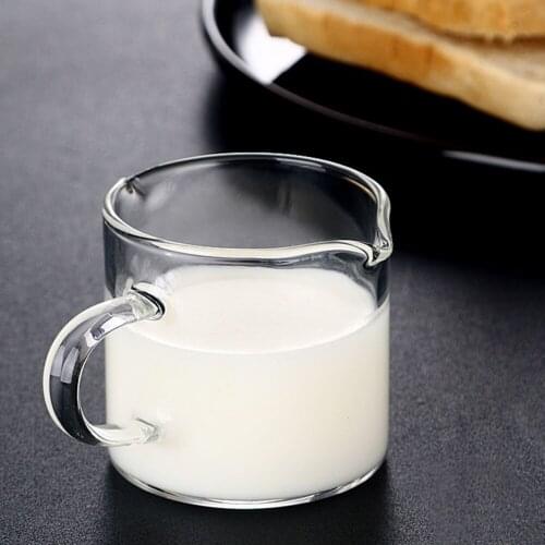 100ML Double Mouth Milk Jugs Small Glass Mug High Temperature Resistant Glass Cup