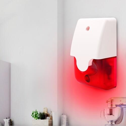 Home Security Strobe Flashing Red Light Blue Light 12V 24V Indoor Wired Siren Alarm System Security Alarm LED Light