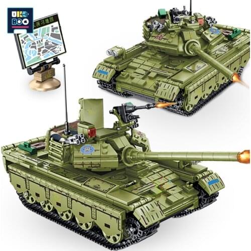 Military WW2 Model 59 Medium Tank Building Blocks City Weapon Army Soldier Figure Tank Vehicle Bricks Christmas Toys Children
