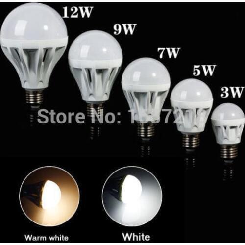 Warm/Cool White 3W 5w 7w 9w 12W LED Energy Saving Globe Light Ball Lamp Bulb 220V E27