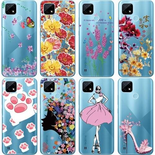 For OPPO REALME C21 Case Ultra Thin Clear Soft TPU Case Cover For OPPO Realme C21 Case Transparent Couqe Funda