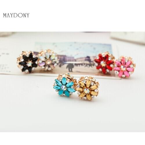 XT54 wholesale fashion headwear scarf magnet brooch hijab clips 12pcs/lot