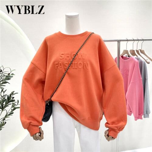 Autumn Winter Thicken Warm Cotton Sweatshirt Woman Oversize Female Loose Solid Hoodies Lady Fashion Casual Lazy Style Pullover