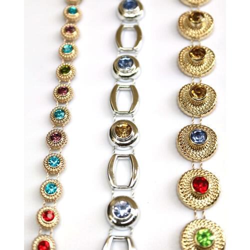 1yard beaded rhinestone trimmings for clothes Handmade beading appliques patch diy sewing accessories for wedding dresses