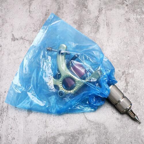 100/bag professional safety blue plastic disposable tattoo machine set tattoo bag tattoo machine protection bag accessories