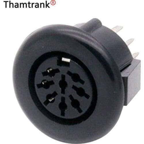 100PCS 8pin Micro Power Socket S Terminals DIN Female Jack PCB Panel Mount Connector for Electric push rod/computer motherboard