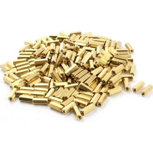 100Pcs M3x25MM Copper Brass Pillars Standoff Circuit Spacer PCB Board Nut Screws Hex Hexagon pillar L=25MM