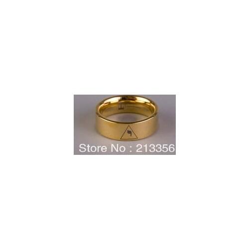 20PCS/LOT FREE SHIPPING!USA WHOLESALES CHEAP PRICE 8MM WOMEN&MENS GOLDEN 14TH DGREE MASONIC TUNGSTEN FREEMASON WEDDING RINGS