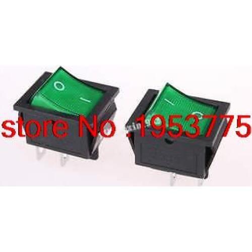 20x Green Light 4Pin DPST On-Off Snap in Boat Rocker Switch 16A/250V 20A/125V A