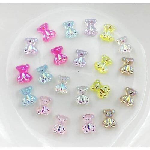 30pcs 6mm*8mmab rhinestone cute animal shape flat back nail supplies nail art decorations crystals rhinestones