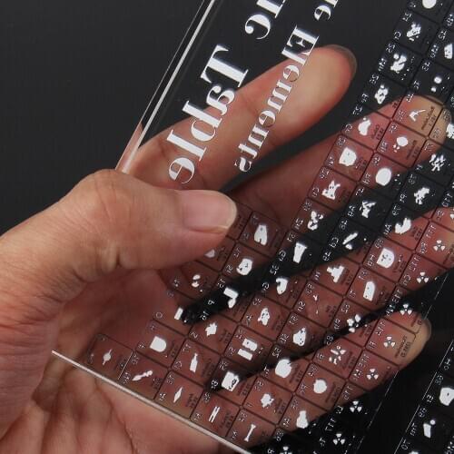 Acrylic Periodic Table Display Kids Teaching School Day Birthday Gifts Chemical Element Display Card Home Decor Colorful 3