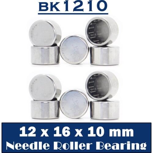 BK1210 Needle Bearings 12*16*10 mm ( 10 Pcs ) Drawn Cup Needle Roller Bearing BK121610 Caged Closed ONE End 55941/12