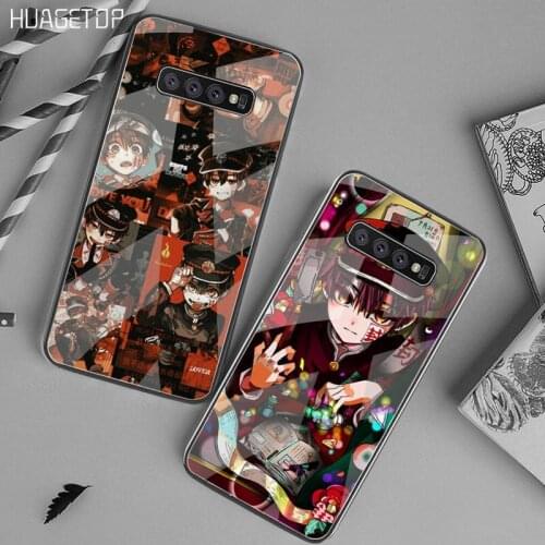 HUAGETOP jibaku shounen hanako kun Bling Cute Phone Case Tempered Glass For Samsung S20 Plus S7 S8 S9 S10 Plus Note 8 9 10 Plus