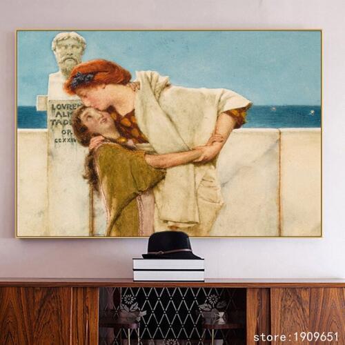 Cotton no frame classical palace figures lover canvas printings oil painting printed on cotton wall art decoration picture