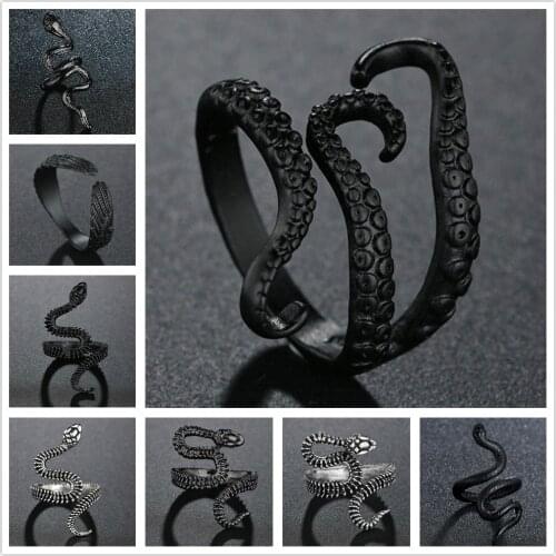 Cool Rings Alloy Gothic Deep Sea Squid Octopus Ring Fashion Jewelry Opened Adjustable Size Top Quality