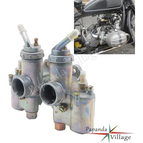 Left & Right 2pcs PZ28 Carburetor Carb 750cc Engine Carburedor 28mm Pair for BMW R71 R12 R50 R60 M72 MW Dnepr Ural K750 KS750