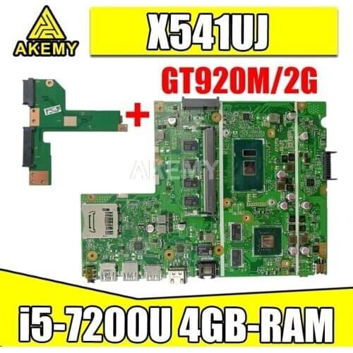 X541UVK motherboard mainboard For Asus X541UVK X541UJ X541UV X541U F541U laptop motherboard W/ 4GB RAM/I5-7200U/AS GT920M/V2G